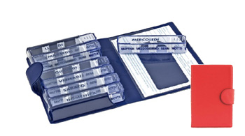 PORTAPILLOLE SETTIMANALE MEDIDOS ROSSO APERTURA/CHIUSA IN VELCRO 10,5X15,5X2,5 CM - Farmacia De Pasquale