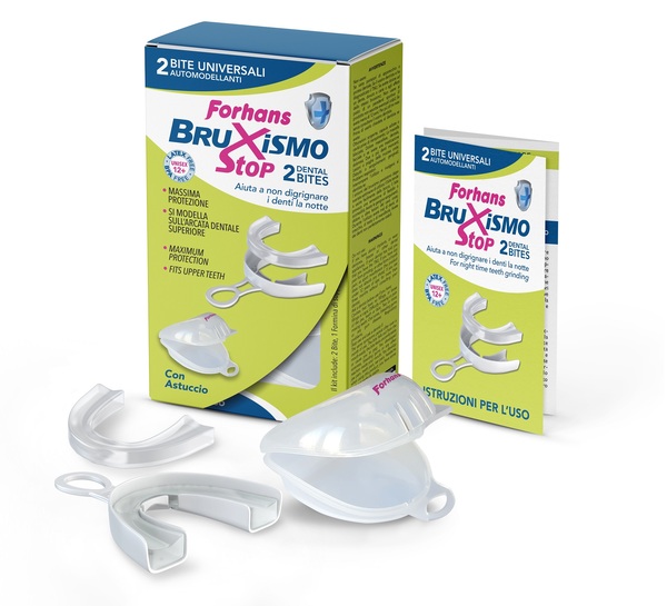 BITE UNIVERSALI AUTOMODELLANTI BRUXISMO STOP FORHANS 2 PEZZI - Farmacia De Pasquale
