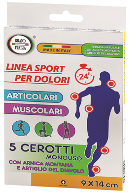 CEROTTI PER DOLORI ARTICOLARI E MUSCOLARI CON ARNICA MONTANA E ARTIGLIO DEL DIAVOLO 9X14CM 5 PEZZI - Farmacia De Pasquale