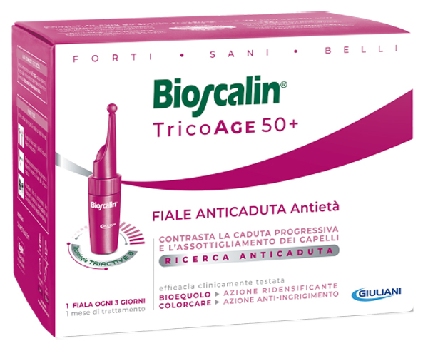 BIOSCALIN TRICOAGE 50+ 20 FIALE ANTICADUTA ANTIETA' DOPPIA TAGLIO PREZZO - Farmacia De Pasquale