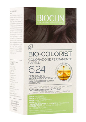 BIOCLIN BIO COLORIST 6,24 BIONDO SCURO BEIGE RAME - Farmacia De Pasquale