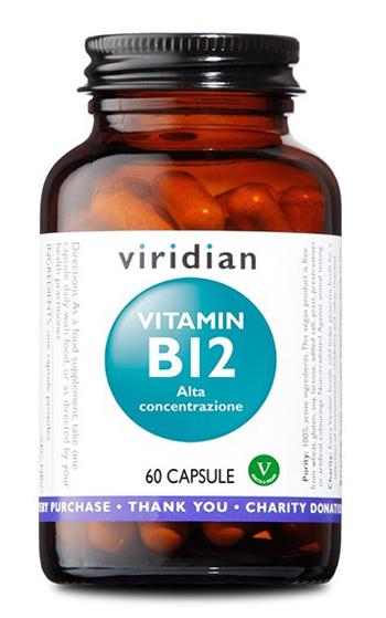 VIRIDIAN VITAMIN B12 HIGH POTENCY 60 CAPSULE VIRIDIAN VITAMINA B12 ALTA CONCENTRAZIONE - Farmacia De Pasquale