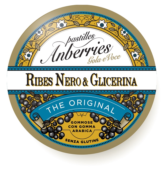 ANBERRIES CLASSICHE RIBES NERO & GLICERINA CARAMELLE 55 G - Farmacia De Pasquale