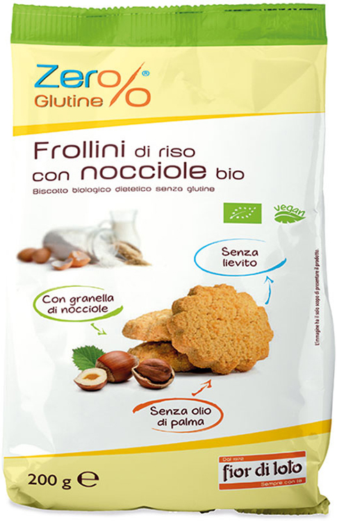 ZER%GLUTINE FROLLINI DI RISO CON NOCCIOLE SENZA GLUTINE 200 G - Farmacia De Pasquale