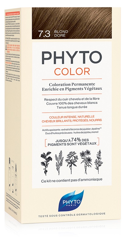 PHYTOCOLOR 7.3 BIONDO DORATO 1 LATTE + 1 CREMA + 1 MASCHERA + 1 PAIO DI GUANTI - Farmacia De Pasquale