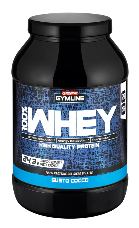 GYMLINE 100% WHEY CONCENTRATE COCCO 900 G - Farmacia De Pasquale