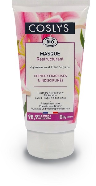 COSLYS MASCHERA RISTRUTTURANTE PER CAPELLI DEBOLI E FRAGILI CON FIORI DI GIGLIO E CHERATINA VEGETALE BIO 150 ML - Farmacia De Pasquale