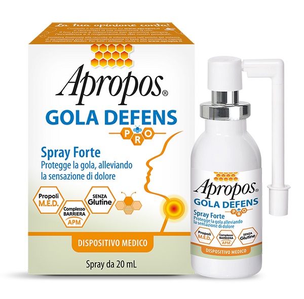 APROPOS GOLA DEFENS PRO SPRAY NO ALCOL 20 ML - Farmacia De Pasquale