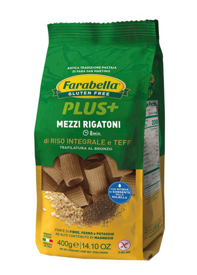 FARABELLA MEZZI RIGATONI RISO INTEGRALE TEFF 400 G - Farmacia De Pasquale