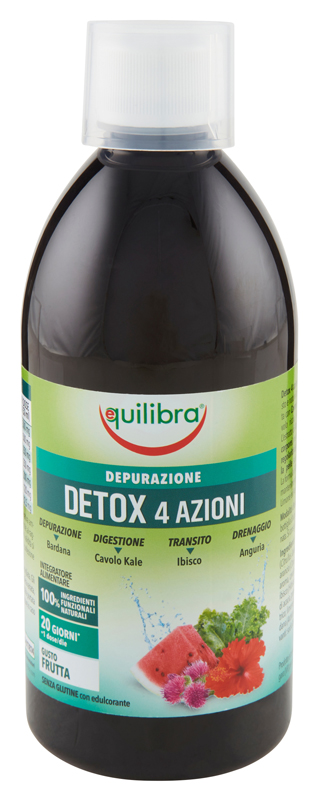 DETOX 4 AZIONI GUSTA FRUTTA 500 ML - Farmacia De Pasquale