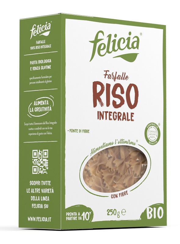 FELICIA FARFALLE RISO INTEGRALE 250 G - Farmacia De Pasquale
