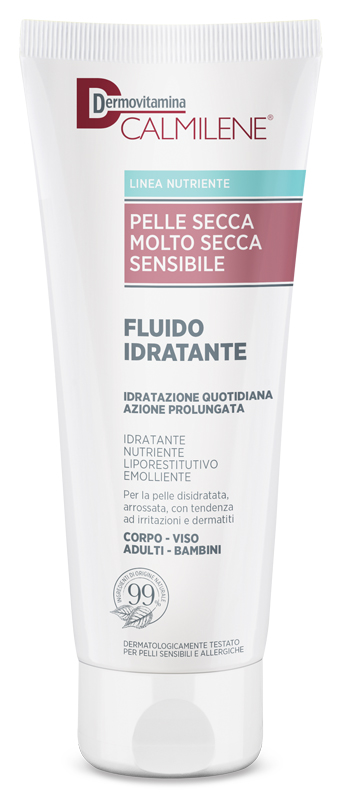 DERMOVITAMINA CALMILENE FLUIDO IDRATANTE PER PELLE SECCA, MOLTO SECCA E SENSIBILE 250 ML - Farmacia De Pasquale