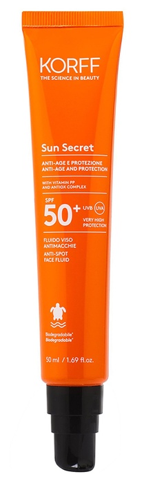 KORFF SUN SECRET FLUIDO VISO ANTIMACCHIE SPF50+ 50 ML - Farmacia De Pasquale