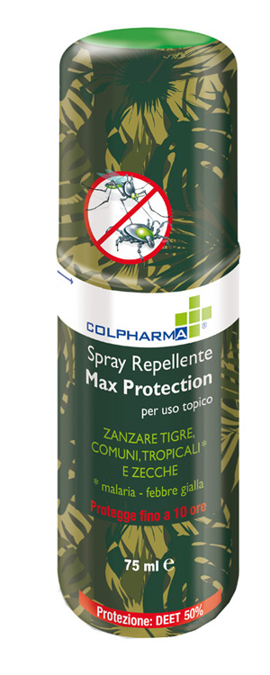 COLPHARMA SPRAY REPELLENTE MAX PROTECTION DEET 50 75 ML - Farmacia De Pasquale