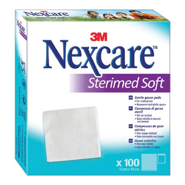 GARZA COMPRESSA STERIMED SOFT IN TESSUTO NON TESSUTO STERILE 10X10CM 100 PEZZI MULTILINGUAL - Farmacia De Pasquale