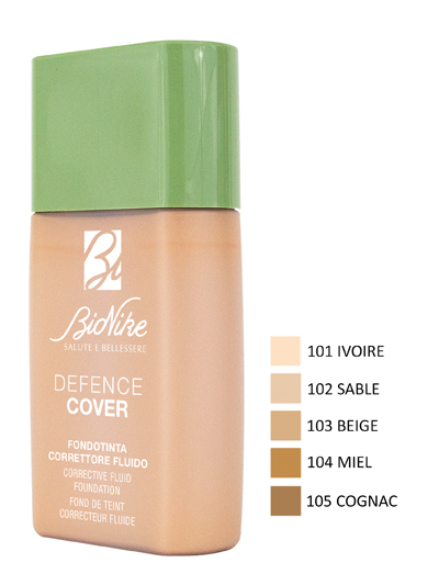 DEFENCE COVER FONDOTINTA CORRETTORE FLUIDO 102 40 ML - Farmacia De Pasquale