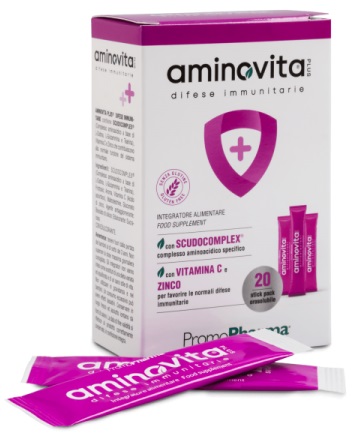 AMINOVITA PLUS DIFESE IMMUNITARIE 20 STICK PACK X 2,5 G - Farmacia De Pasquale