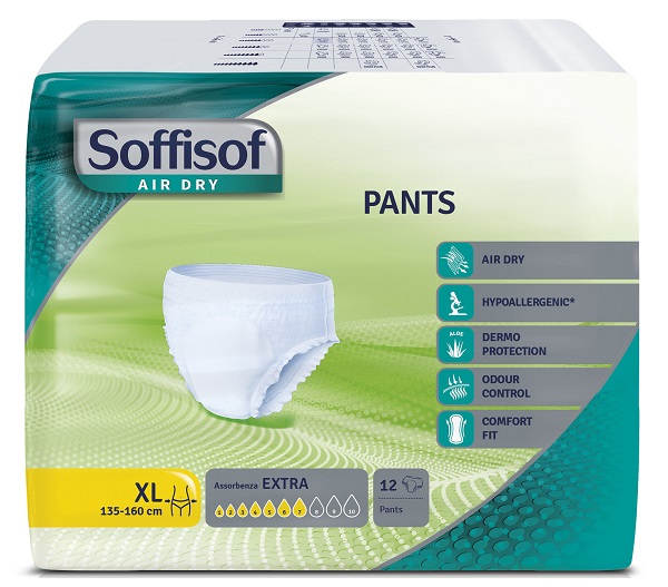 PANNOLONE SOFFISOF AIR DRY PANTS EXTRA EXTRA LARGE 12 PEZZI - Farmacia De Pasquale