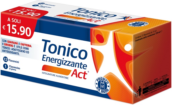 TONICO ENERGIZZANTE ACT 12 FLACONCINI DA 10 ML - Farmacia De Pasquale