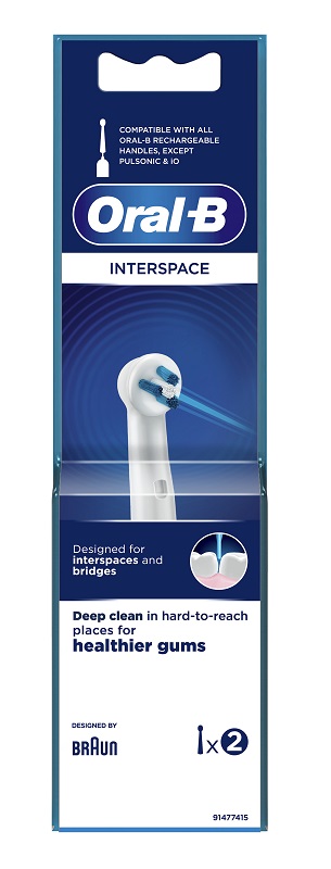 ORALB INTERSPACE TESTINA PER SPAZZOLINO ELETTRICO 2 PEZZI - Farmacia De Pasquale