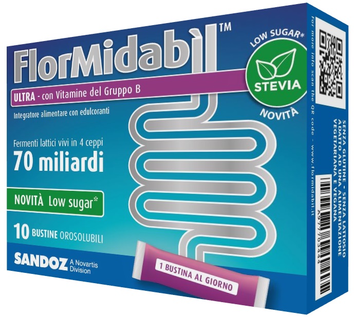 FLORMIDABIL ULTRA 10 BUSTINE CON STEVIA - Farmacia De Pasquale