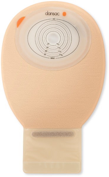 DANSAC NOVALIFE TRE 1 SACCA APERTA OPACA PIANA MAXI PER ILEOSTOMIA CON FINESTRA RITAGLIABILE 15-70X90 MM 550 ML 10 PEZZI - Farmacia De Pasquale