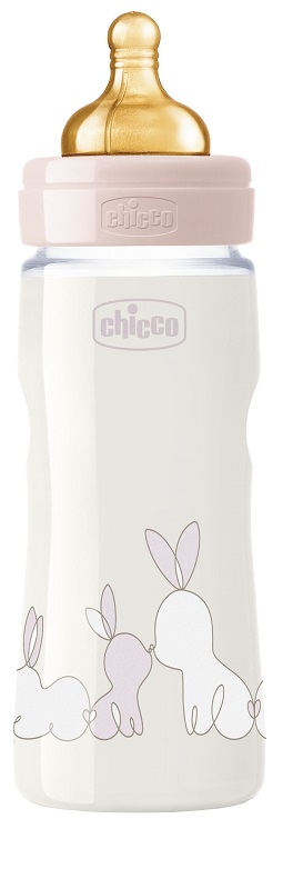 CHICCO BIBERON ORIGINAL 330ML TOUCH REGULAR GIRL CON TETTARELLA IN CAUCCIU' - Farmacia De Pasquale