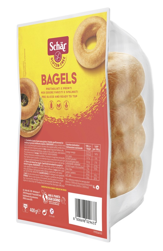 SCHAR BAGELS SENZA LATTOSIO 4 PEZZI DA 100 G - Farmacia De Pasquale