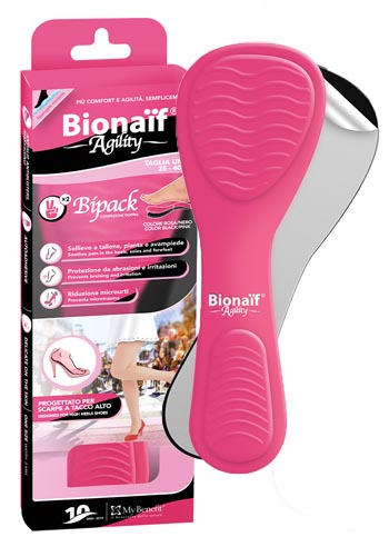 BIONAIF AGILITY SOTTOPIEDE CONFEZIONE DOPPIA ROSA E NERO - Farmacia De Pasquale
