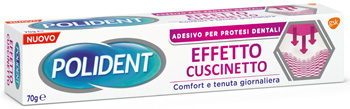 POLIDENT FISSATIVO EFFETTO CUSCINETTO ADESIVO PER PROTESI DENTALI 70 G - Farmacia De Pasquale