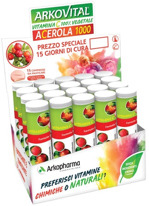 ARKOVITAL ACEROLA 1000 15 COMPRESSE - Farmacia De Pasquale