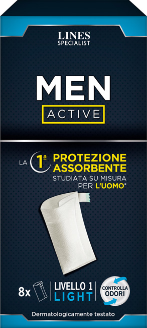 PANNOLONE PER INCONTINENZA LINES SPECIALIST MEN ACTIVE LIVELLO 1 8 PEZZI - Farmacia De Pasquale