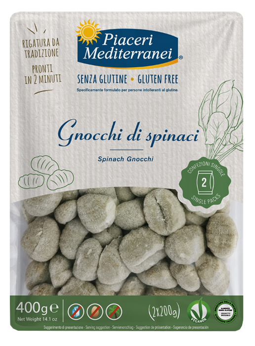 PIACERI MEDITERRANEI GNOCCHI DI SPINACI 400 G - Farmacia De Pasquale