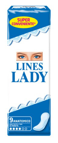 LINES LADY ASSORBENTE ANATOMICO 9 PEZZI - Farmacia De Pasquale
