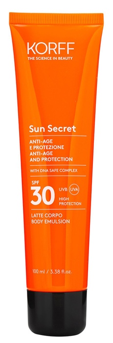 KORFF SUN SECRET FLUID LOTION PROTECTIVE ANTI AGE SPF30 100 ML - Farmacia De Pasquale