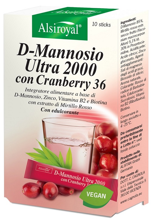 D MANNOSIO ULTRA 2000 CRANBERRY 10 STICK - Farmacia De Pasquale