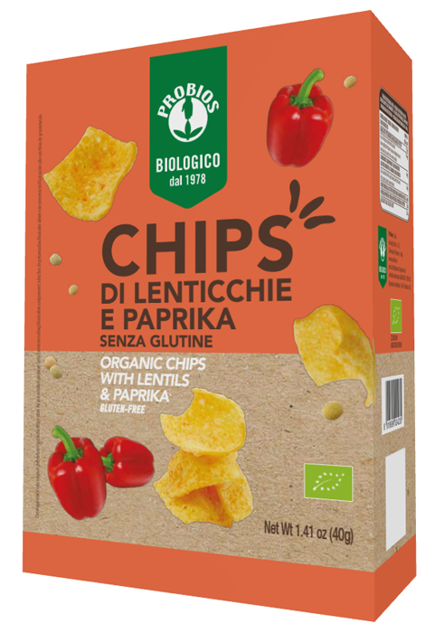 CHIPS DI LENTICCHIE E PAPRIKA 40 G - Farmacia De Pasquale