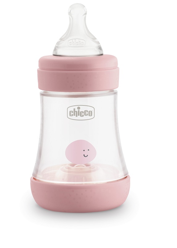 CHICCO BIBERON PERFECT 5 GIRL 150 ML IN SILICONE 1 FORO - Farmacia De Pasquale