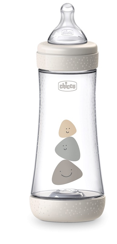 CHICCO BIBERON PERFECT 5 UNISEX 300 ML IN SILICONE 3 FORI - Farmacia De Pasquale