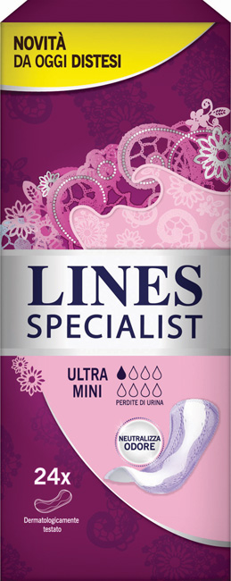PANNOLONE SAGOMATO LINES SPECIALIST ULTRAMINI 24 PEZZI FARMA - Farmacia De Pasquale