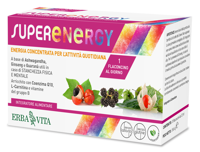 SUPER ENERGY 10 FLACONCINI DA 12 ML - Farmacia De Pasquale