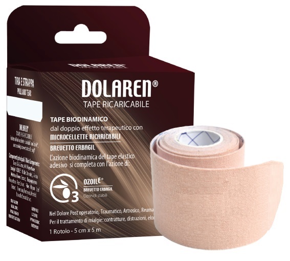 DOLAREN TAPE RICARICABILE CEROTTO TERAPEUTICO BEIGE CM 5X5 M IN ROTOLO - Farmacia De Pasquale