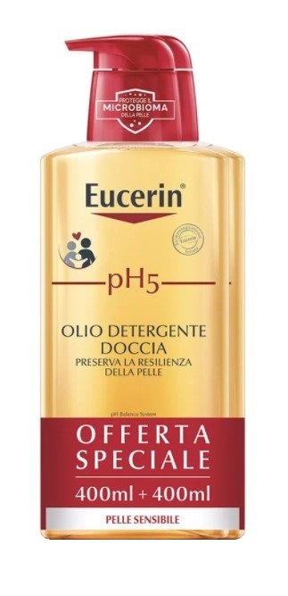 EUCERIN BIPACCO PH5 OLIO DETERGENTE 400 ML + 400 ML - Farmacia De Pasquale