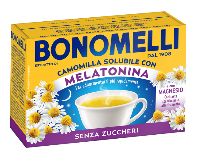 CAMOMILLA SOLUBILE MELATONINA MAGNESIO 16 BUSTINE - Farmacia De Pasquale