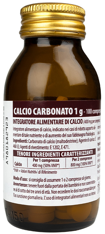 CALCIO CARBONATO NUOVA FORMULA 1 G 100 COMPRESSE - Farmacia De Pasquale