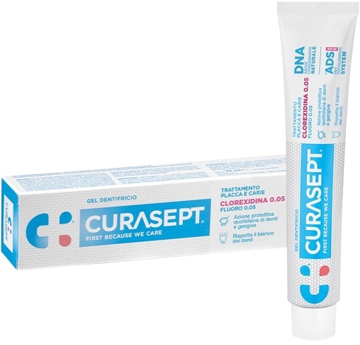 CURASEPT DENTIFRICIO 0,05 75 ML ADS+DNA - Farmacia De Pasquale