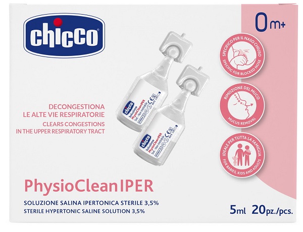 CHICCO SOLUZIONE HYPERTONIC 5 ML 20 PEZZI - Farmacia De Pasquale