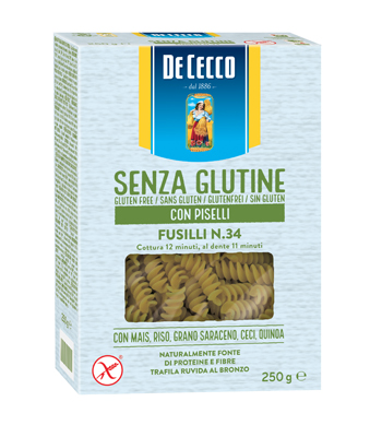 DE CECCO FUSILLI N34 CON PISELLI 250 G - Farmacia De Pasquale
