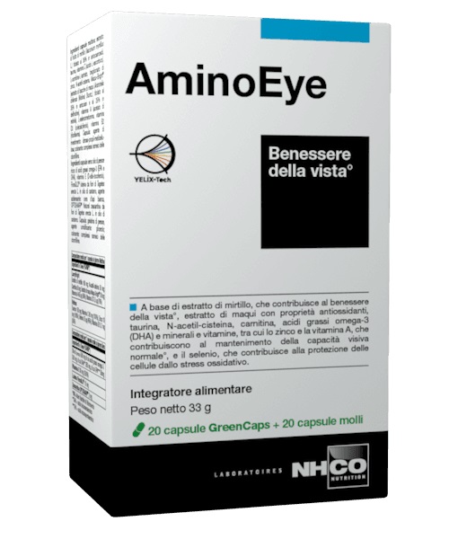 NHCO AMINOEYE 20 CAPSULE GREEN CAPS + 20 CAPSULE MOLLI - Farmacia De Pasquale