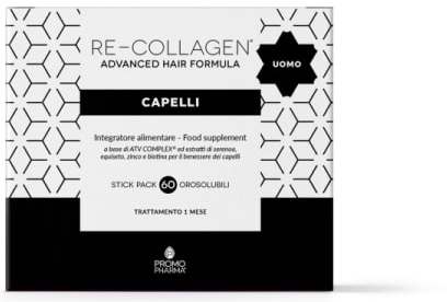 RE-COLLAGEN UOMO CAPELLI 60 STICK - Farmacia De Pasquale